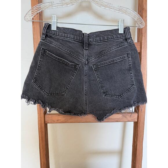 Abercrombie and Fitch- black Jean Shorts- high rise mom shorts - Picture 3 of 3